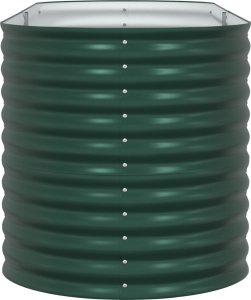 vidaXL Podniesiona Donica Ogrodowa Zielona Stal Ocynkowana 7