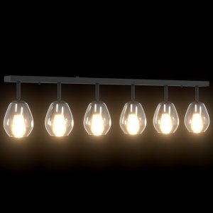 vidaXL Czarny Metal Średni Oświetlenie szynowe Prostokątne 9