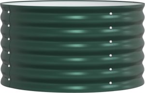 vidaXL Podniesiony ogród Zielony Stal ocynkowana 80 x 80 x 44 cm Trwały 3