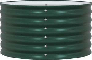 vidaXL Podniesiony ogród Zielony Stal ocynkowana 80 x 80 x 44 cm Trwały 7