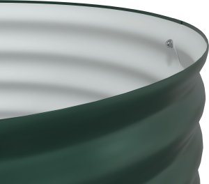 vidaXL Podniesiony ogród Zielony Stal ocynkowana 80 x 80 x 44 cm Trwały 9