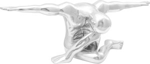 vidaXL Rzeźba Srebrna Aluminium Duża Wstawki dekoracyjne 2