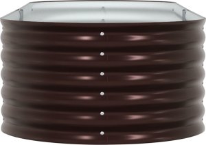 vidaXL Podniesiony Kwietnik Ogrodowy Brązowy Stal ocynkowana 7