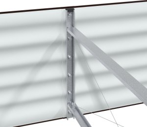 vidaXL Podniesiony Kwietnik Ogrodowy Brązowy Stal ocynkowana 9