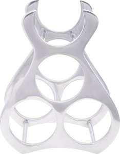 vidaXL Stojak na wino Srebrny Aluminium 23 x 14 x 28 cm Organizatory 1