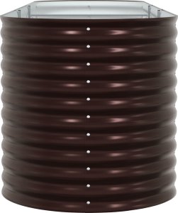 vidaXL Podniesiona Grządka Ogrodowa Brązowa Stal ocynkowana 7