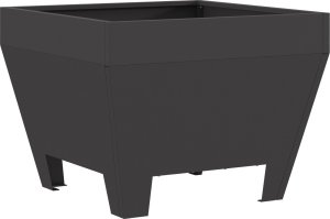 Palenisko ogrodowe vidaXL Czarny Stal walcowana na zimno Duży Trwały Ognisko na drewno 3