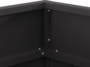 Palenisko ogrodowe vidaXL Czarny Stal walcowana na zimno Duży Trwały Ognisko na drewno 6