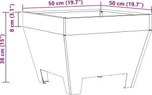 Palenisko ogrodowe vidaXL Czarny Stal walcowana na zimno Duży Trwały Ognisko na drewno 10