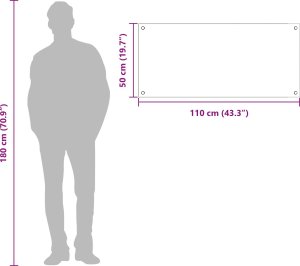 vidaXL Płyta szklana do kuchni Biała Szkło 110 x 50 cm Trwała 10