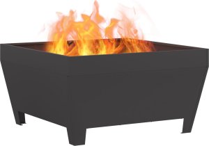 Palenisko ogrodowe vidaXL Czarny Stal walcowana na zimno 80 x 80 x 43 cm Trwały 2