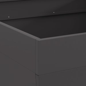 Palenisko ogrodowe vidaXL Czarny Stal walcowana na zimno 80 x 80 x 43 cm Trwały 6