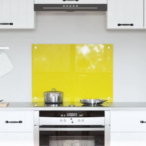 vidaXL Kuchenny Backsplash Żółty Szkło hartowane 70 x 50 x 0.6 cm Trwały 1