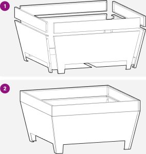Palenisko ogrodowe vidaXL Ognisko z stali nierdzewnej/Brązowe Trwałe 50 x 50 x 38 cm 10