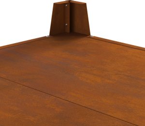 Palenisko ogrodowe vidaXL Stal corten 80 x 80 x 43 cm Trwałe Rustykalne ognisko 8