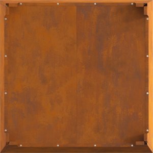Palenisko ogrodowe vidaXL Stal corten 80 x 80 x 43 cm Trwałe Rustykalne ognisko 9