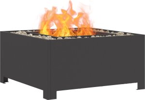 Palenisko ogrodowe vidaXL Czarny stal zimnowalcowana 60 x 60 x 30 cm Trwały Ognisko 2