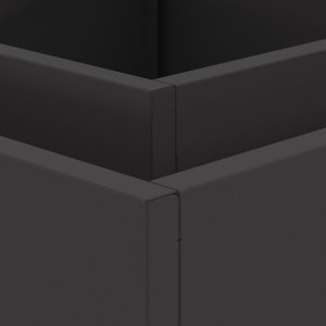 Palenisko ogrodowe vidaXL Czarny stal zimnowalcowana 60 x 60 x 30 cm Trwały Ognisko 6