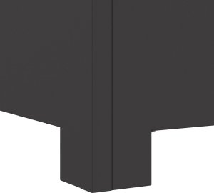 Palenisko ogrodowe vidaXL Czarny stal zimnowalcowana 60 x 60 x 30 cm Trwały Ognisko 7