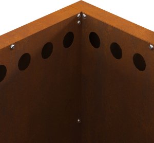 Palenisko ogrodowe vidaXL Stal zwietrzała / Brązowy Stal (Zwietrzała) Duży Ognisko 7