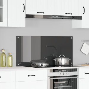 vidaXL Płytka Kuchenne Ciemnoszara Szkło 110 x 50 cm Solidna 1