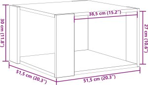 vidaXL Stolik kawowy Czarny dąb Drewno inżynieryjne 85 x 55 x 31 cm 9