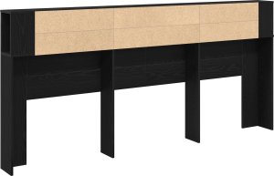 vidaXL Wezgłowie Szafki Czarny dąb Lite drewno dębowe Duże 7