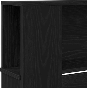 vidaXL Wezgłowie Szafki Czarny dąb Lite drewno dębowe Duże 8