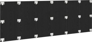 vidaXL Wezgłowie Wall Czarny dąb Drewno inżynieryjne 240 x 1.5 x 80 cm 4
