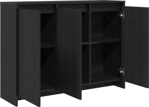 vidaXL Boksz Czarny dąb Średni Przechowywanie 5