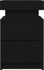 vidaXL Szafka nocna Czarny Dąb Drewno inżynieryjne 35 x 39 x 55 cm 7