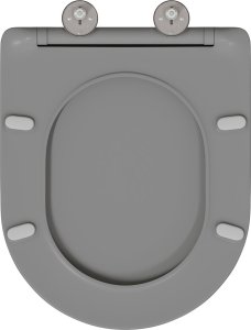 vidaXL Szary Plastik Standardowy Trwały Owalna deska sedesowa 5