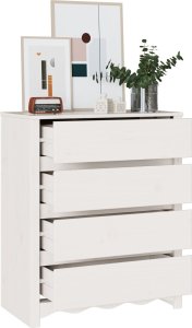 vidaXL Biała Komoda Drewno inżynieryjne Duża Z szufladami Prostokątna 2