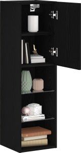 vidaXL Szafka RTV Czarny dąb Drewno inżynieryjne Standard Szafka RTV 2