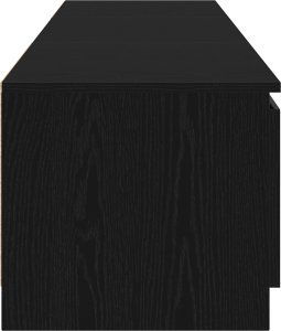 vidaXL Szafka pod telewizor Czarna dębowa Lite drewno dębowe 8