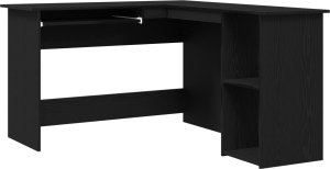 vidaXL Biurko Narożne Czarne Dębowe Drewno inżynieryjne 140x120x75 cm 3