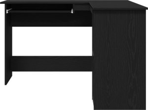 vidaXL Biurko Narożne Czarne Dębowe Drewno inżynieryjne 140x120x75 cm 7