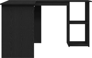 vidaXL Biurko Narożne Czarne Dębowe Drewno inżynieryjne 140x120x75 cm 8