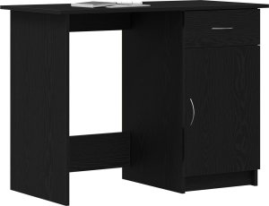vidaXL Biurko Czarny dąb Drewno inżynieryjne 100x50x76 cm Trwałe 2