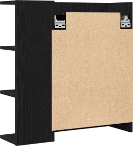 vidaXL Szafa z lustrem w łazience Czarny dąb Drewno inżynieryjne, szkło 6