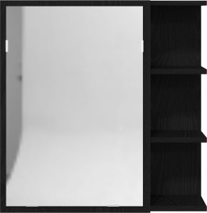 vidaXL Szafa z lustrem w łazience Czarny dąb Drewno inżynieryjne, szkło 7