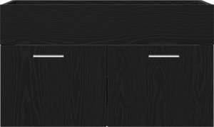 vidaXL Kabinet z Umywalką Łazienkową Czarny dąb Drewno inżynieryjne 7