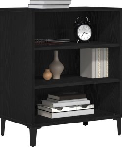 vidaXL Szafka Czarny Dąb Drewno, Metal Średni Szafka z czarnego dębu 2