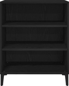 vidaXL Szafka Czarny Dąb Drewno, Metal Średni Szafka z czarnego dębu 6