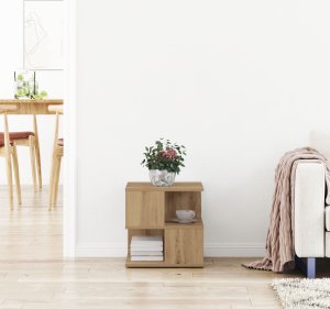 vidaXL Stolik boczny Dąb rzemieślniczy Drewno inżynieryjne 40x40x40 cm 4