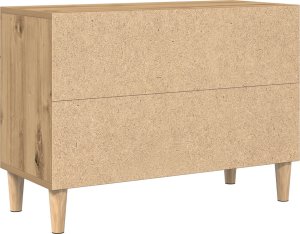 vidaXL szafka TV dąb rzemieślniczy drewno drewnopochodne regularny 5