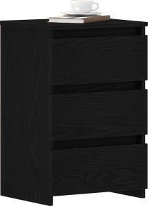 vidaXL Stolik nocny Zestaw 2 Czarne dębowe Drewno inżynieryjne 2