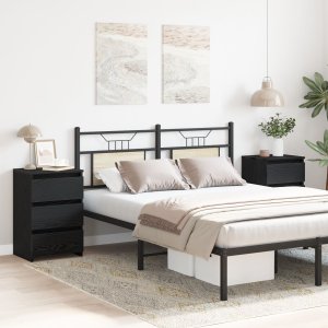 vidaXL Stolik nocny Zestaw 2 Czarne dębowe Drewno inżynieryjne 4