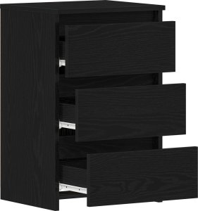 vidaXL Stolik nocny Zestaw 2 Czarne dębowe Drewno inżynieryjne 5