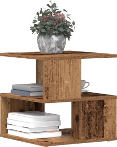 vidaXL Stolik boczny Stare drewno Drewno 40x40x40 cm Przechowywanie 2